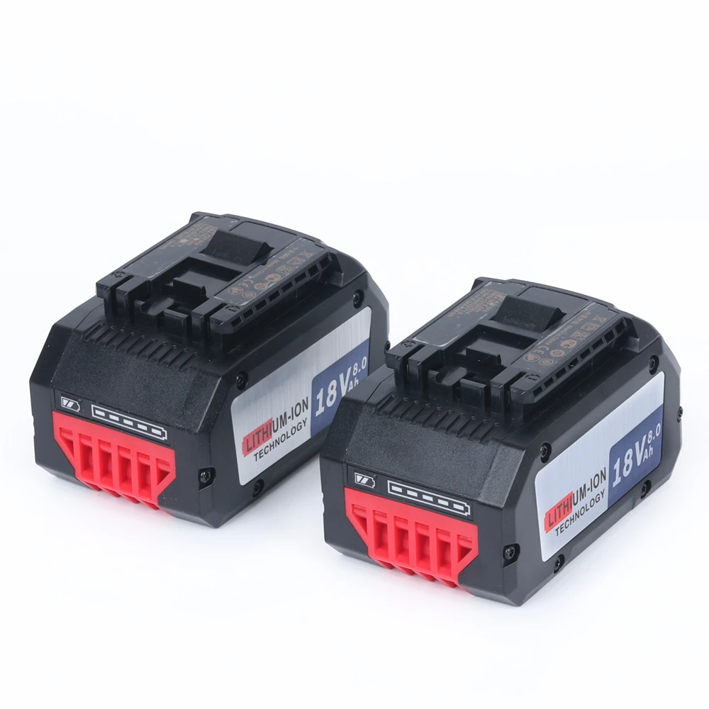 

Twin Packs New 18V 8.0Ah Lithium-Ion Battery Pack for GBA18V80 Akku for Bosch 18V MAX Cordless Power Tool Drills, Free Shipping