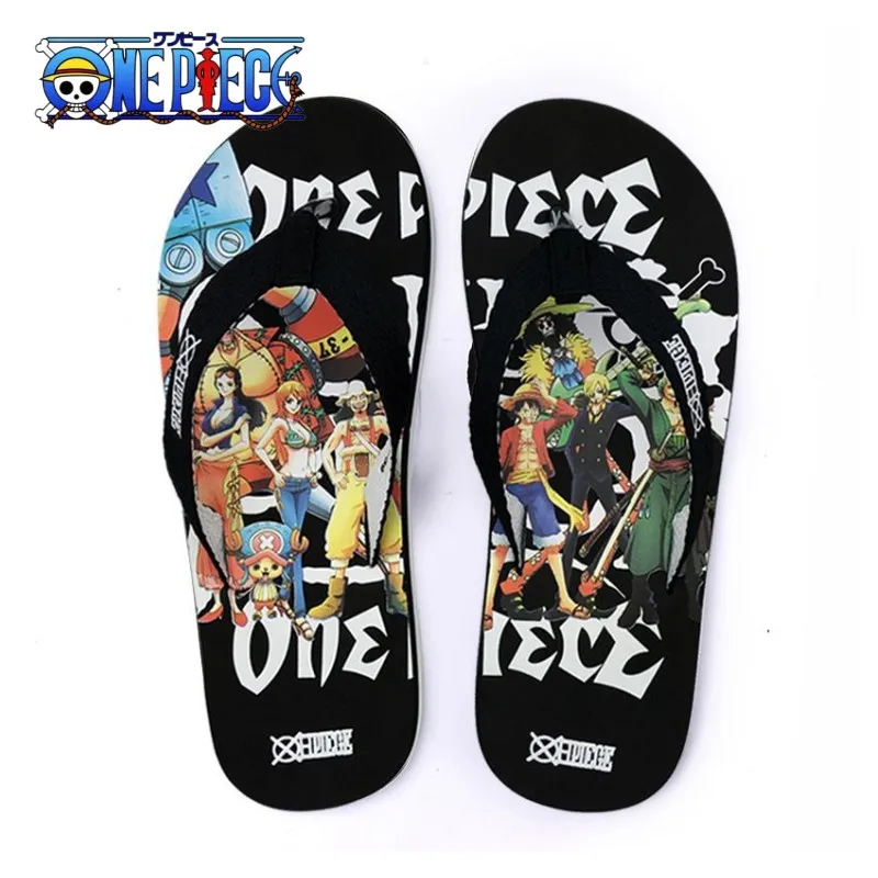 

One Piece Anime Slippers Men's Flip-Flops Sandals Personality Creative Students Beach Men and Women Couple Sandals Non-slip