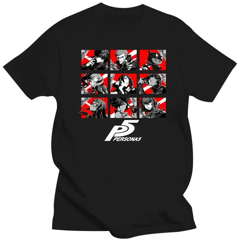 

100% Cotton O-neck Custom Printed Tshirt Men T shirt Persona 5 - Phantom Thieves - Persona 5 Women T-Shirt