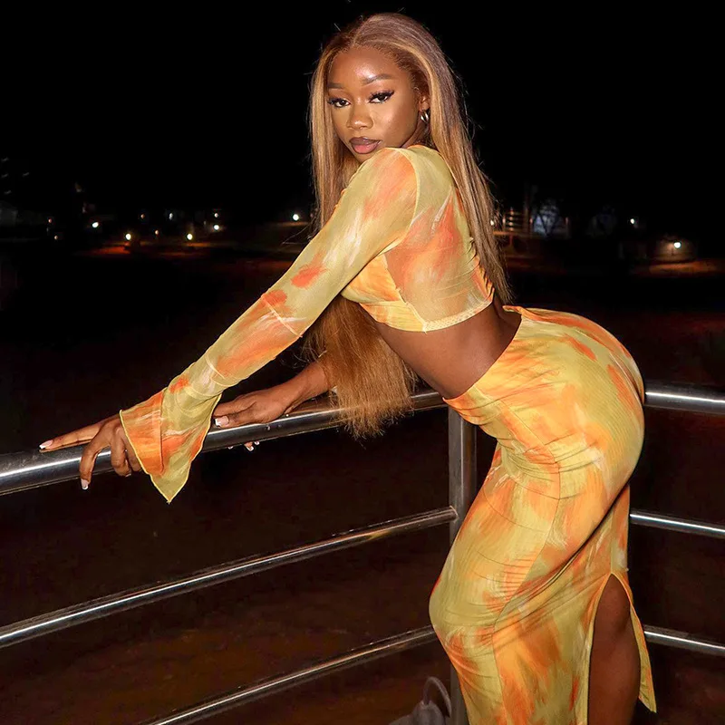 Женский комплект из 2 предметов SKMY Осенний Повседневный Модный укороченный Топ с