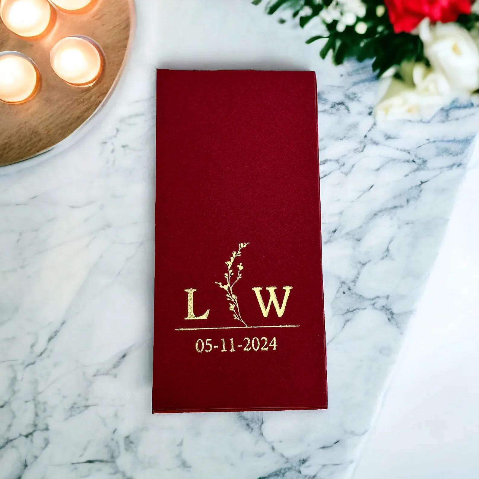 50pcs Personalized Wedding Napkins Fabric Textured and Feels Like Linen Servietten Hochzeit