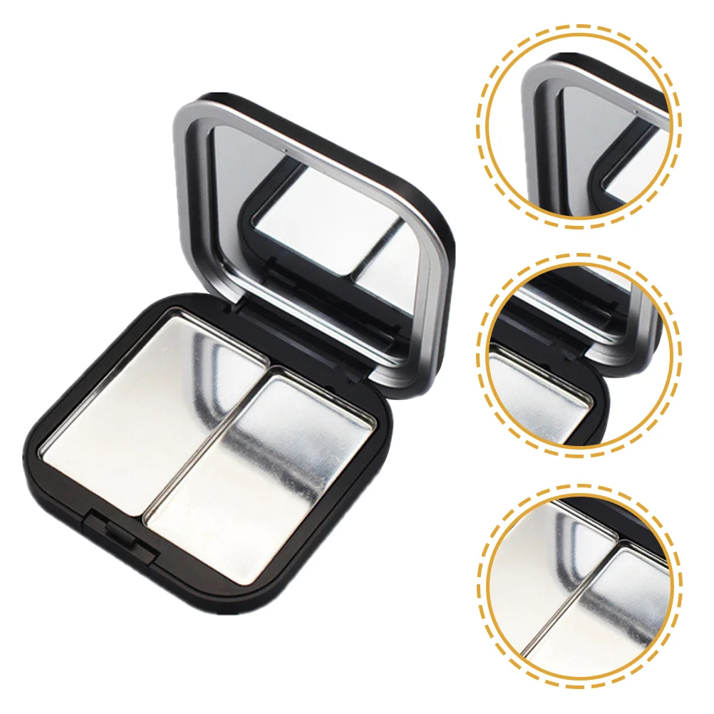 

2 Pcs Eye Shadow Box Travel Case Empty Eyeshadow Palettes Tray Abs Make Palate Organizer Cosmetics