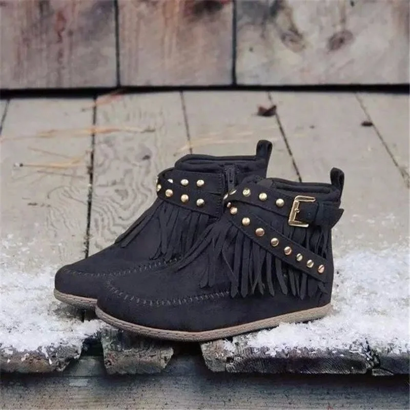 Women's Boots Ankle Booties Woman 2022 Autumn Winter Sneakers Designer Shoes Gothic Casual New Rock Studded Quilted Fashion Low