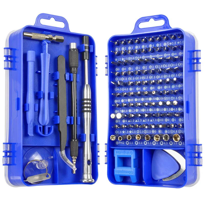 

2PCS Screwdriver Combination Set 122 Batch Glasses Computer Mobile Phone Repair Tools 110 Sets