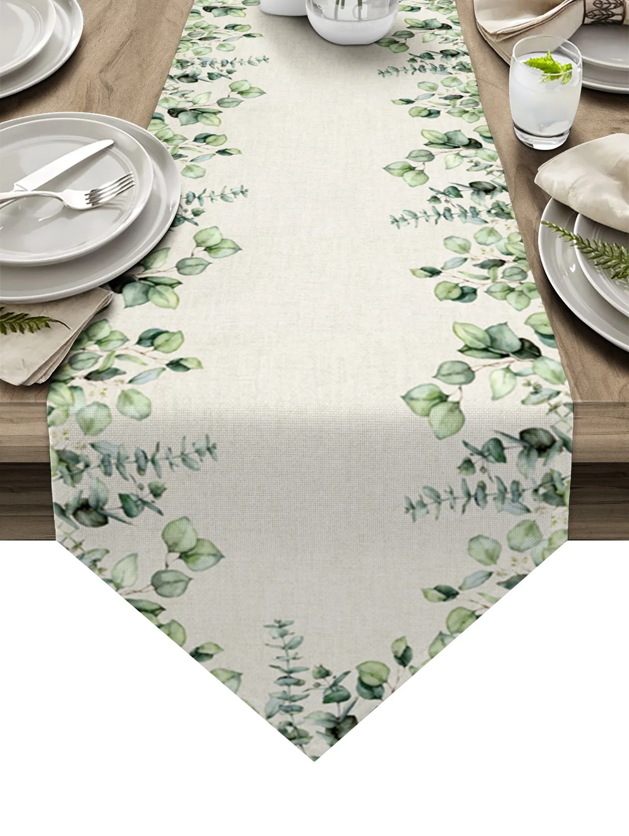 

Eucalyptus Leaves Plant Table Runners Wedding Table Decoration Tablecloth Holiday Party Dining Decor Table Cover