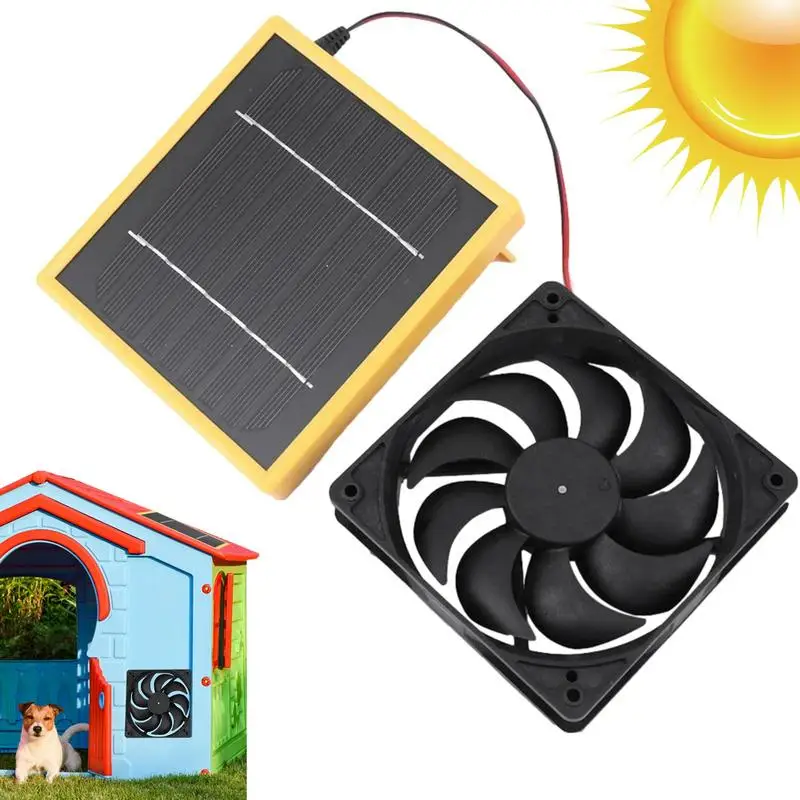 Solar Powered Fan Kit 5W Waterproof Fan Exhaust Ventilator Outdoor Cooling Ventilation For Chicken Coop Shed Garage Attic