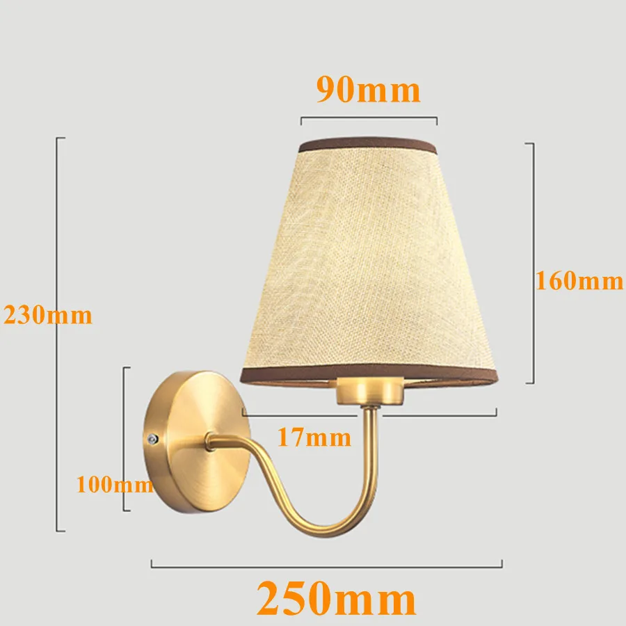 

Настенный светильник RmmKss, тканевый абажур, белый/черный/лен/кофейный