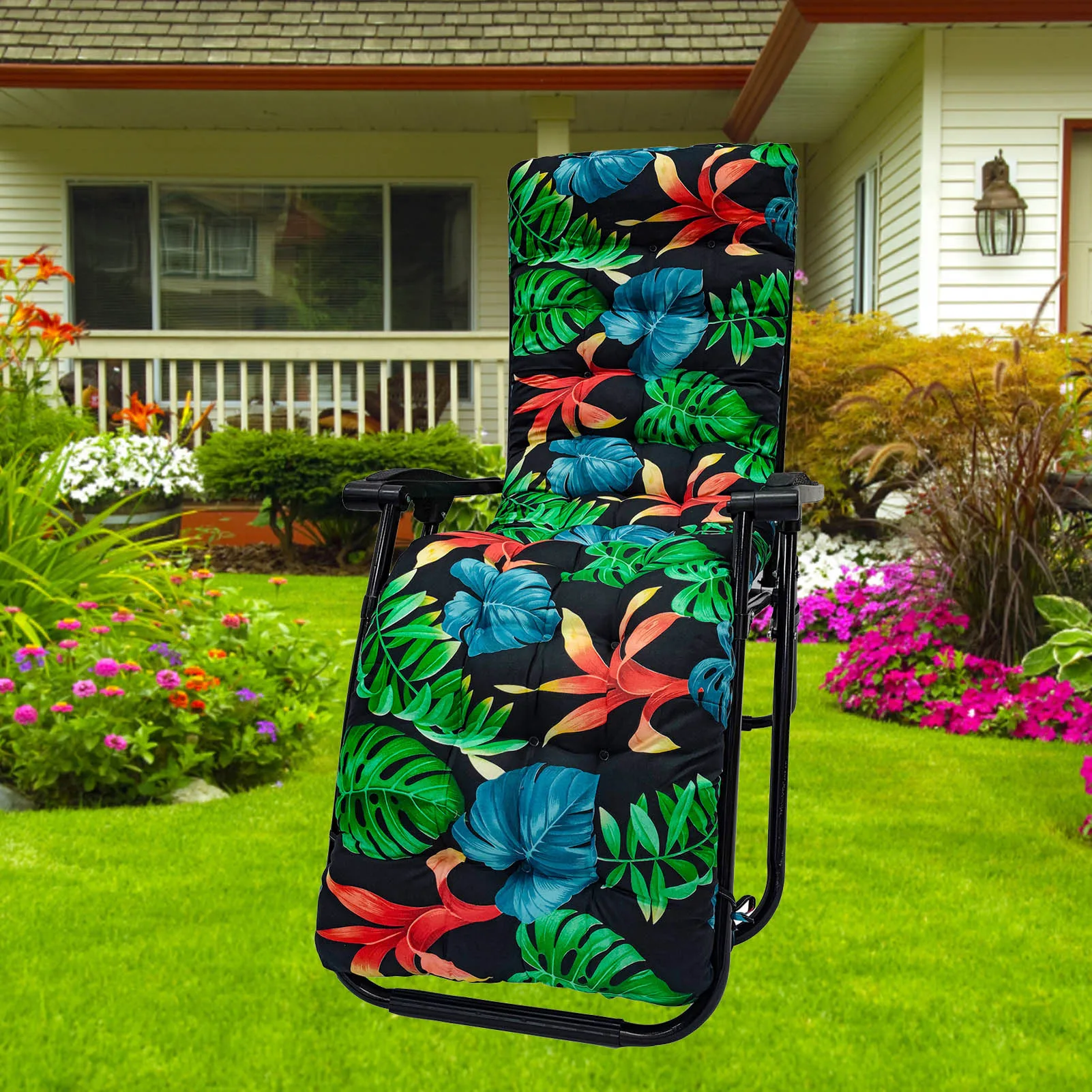 

Patio Lounge Chair Cushion Indoor Outdoor Sun Lounger Pad Comfortable No Gravity Recliner Chair Cushion For Sofa Rocking Chair