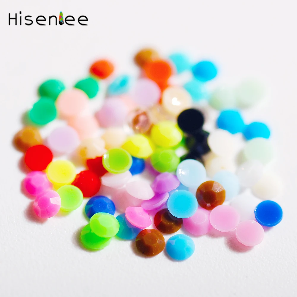 Недорогой полимерный материал 2 мм 2000 шт. 25 цветов Стразы популярный дизайн