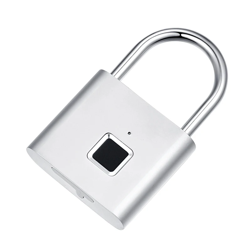 

Дверной смарт-замок без ключа, USB-перезаряжаемый навесной замок с быстрой разблокировкой по отпечатку пальца, из цинкового сплава, с чипом с...