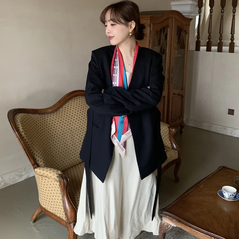 

Luna&Dolphin Women Wide Skinny Silk Scarf Striped Leaf Printed Red Blue Chiffon Silky Headbands Bandana Hair Ribbon Long Bag Tie