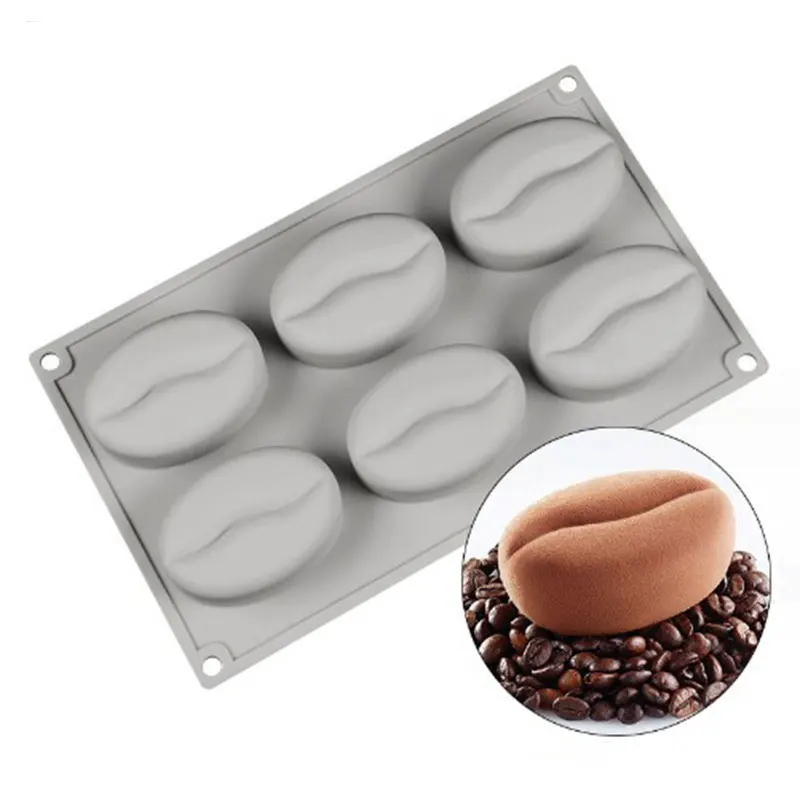 6-полая силиконовая форма для торта с кофейными зернами шоколадного крема мусса