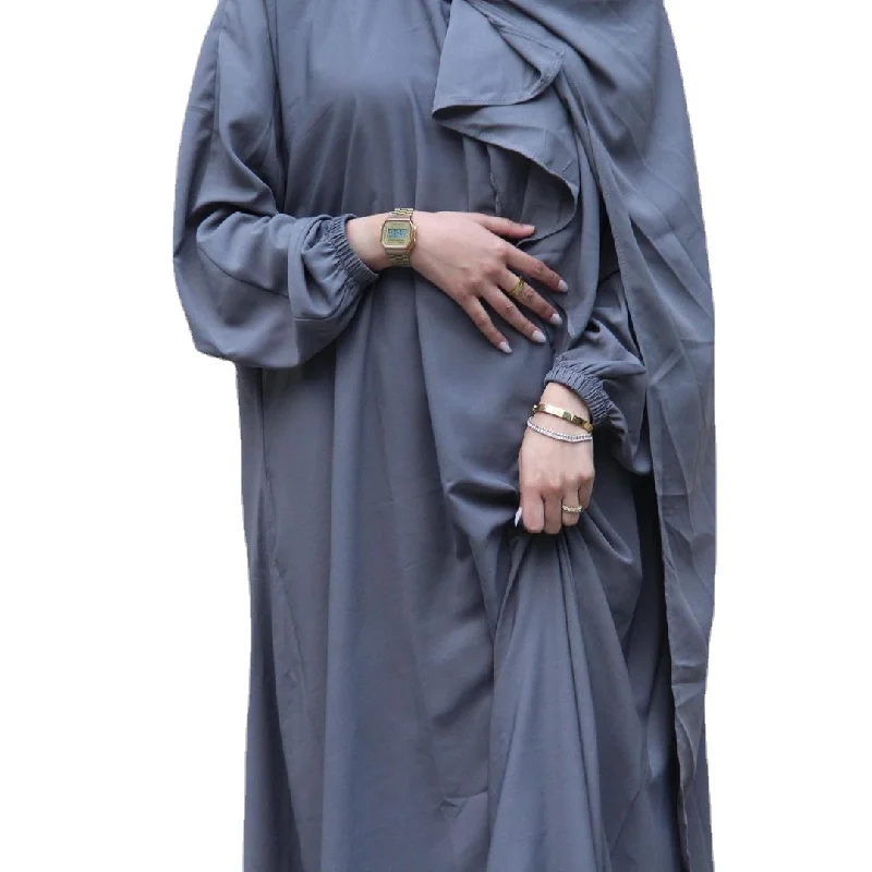 Muslim Clothing Turkey Solid Islamic Wearing Nida Dress Abaya Dubai Long Sleeve Maxi Jilbab for Women Islam Caftan Marocain Robe