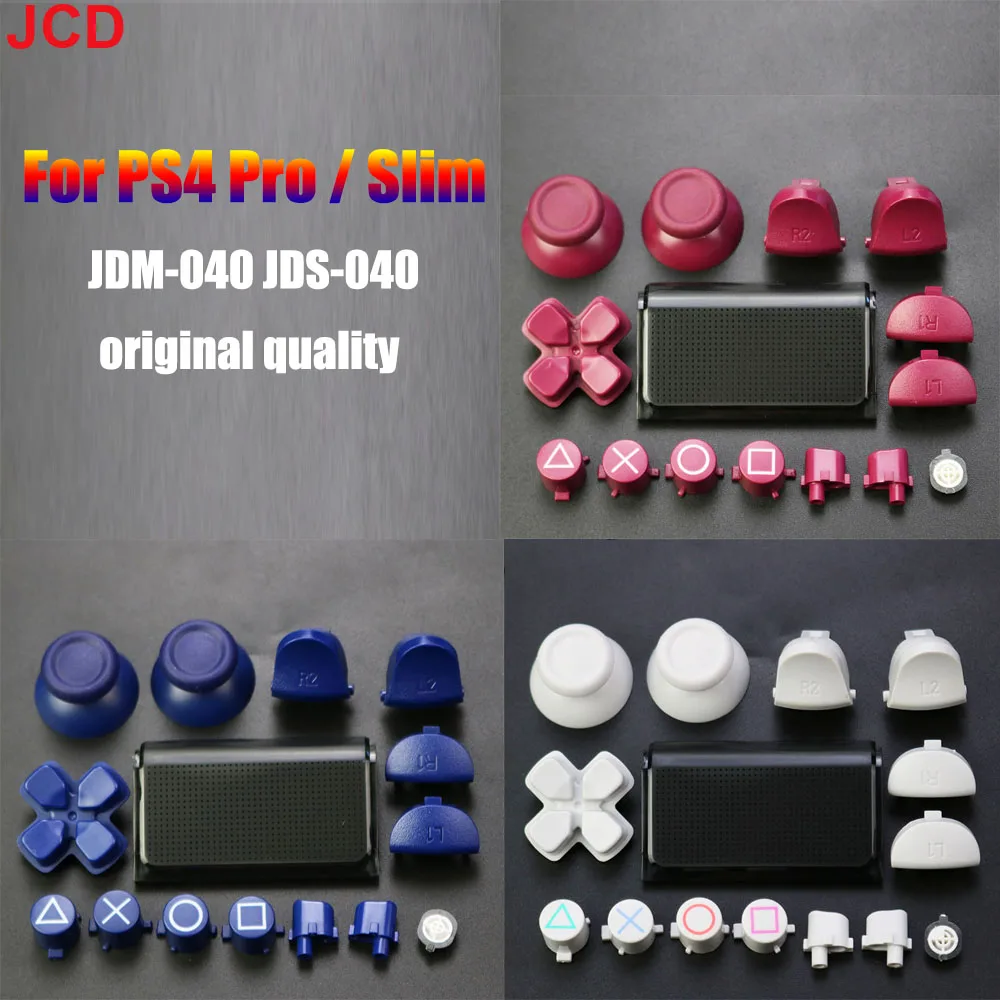 

JCD Full Set Replace Joysticks Dpad Button R1 L1 R2 L2 Direction Key ABXY Buttons jds-040 For PS4 Pro Slim Controller components