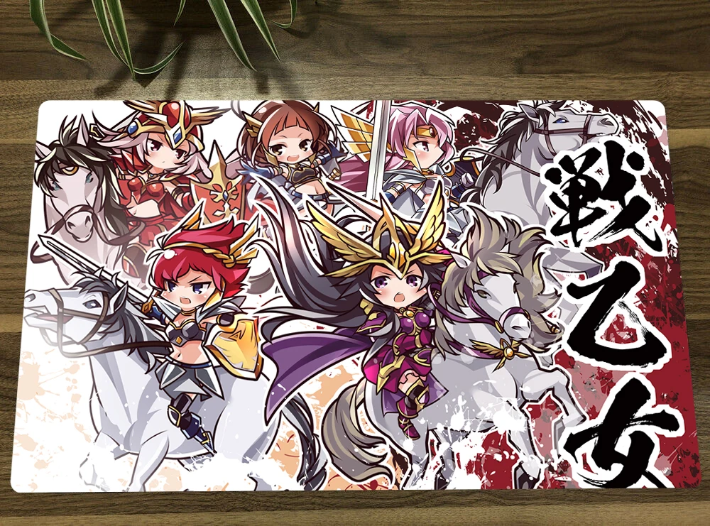 

YuGiOh Valkyrie Deck TCG Mat Trading Card Game Mat CCG Playmat Anti-slip Rubber Mouse Pad Desk Table Play Mat 60x35cm Free Bag