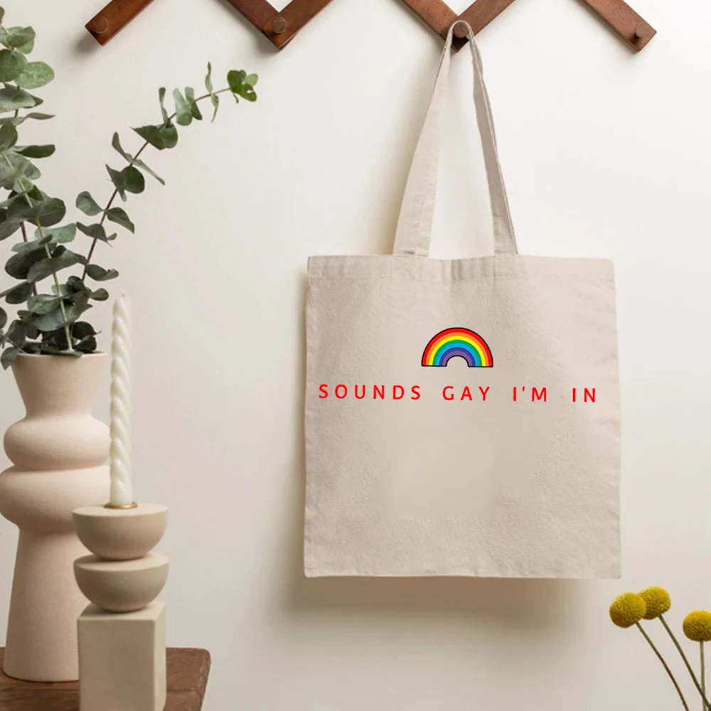 Объемная сумка-тоут из парусины с надписью I'm in Pride