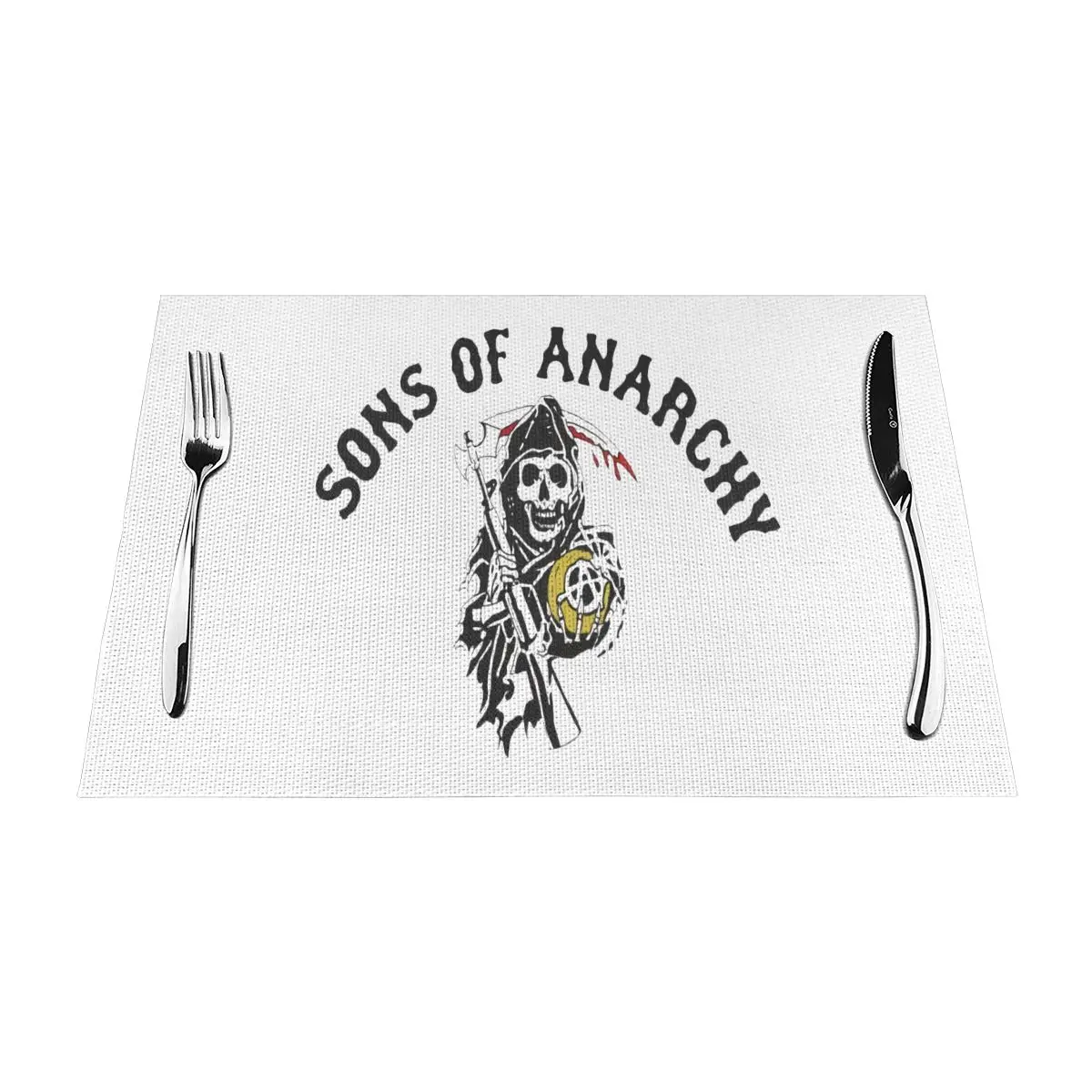 

1719 подстилка-салфетка Sons Of анархия, современный деревянный стол для фермерского дома, повседневное кухонное украшение, термостойкий