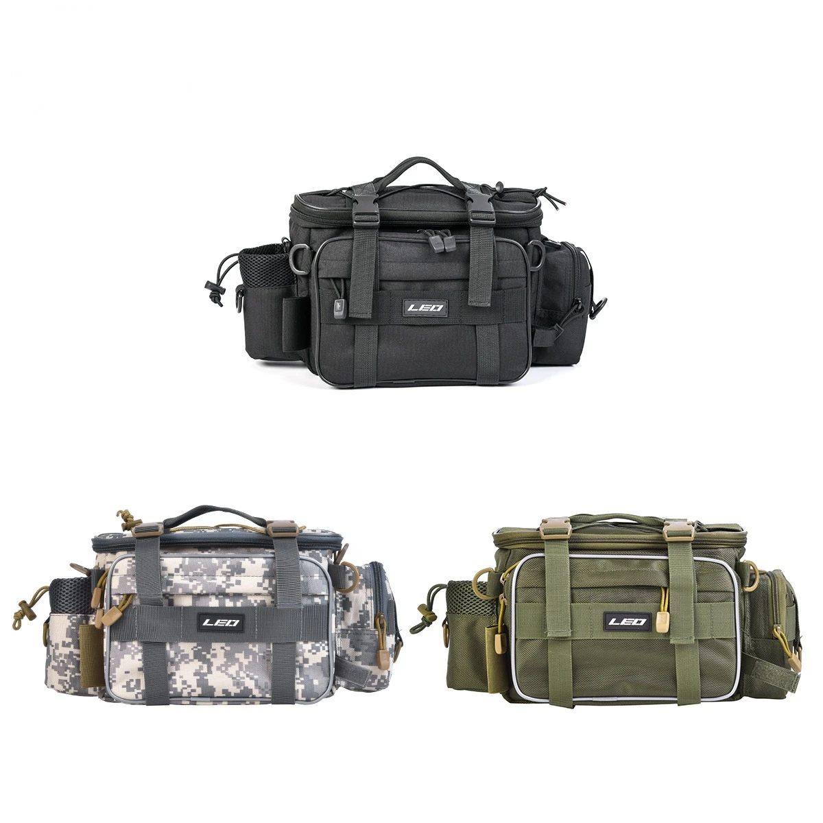 

ODJ 2022 New 40cmx17cmx20cm 770g Multifunctional Luya Bag Black Luer Fishing Gear Bag Photography Bag Outdoor