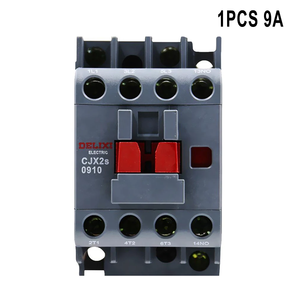 

1PCS AC Contactor 9Amp 3 Pole Provides Different Coil Voltage 24-380V For Electric Motors Heavy Industrial Loads
