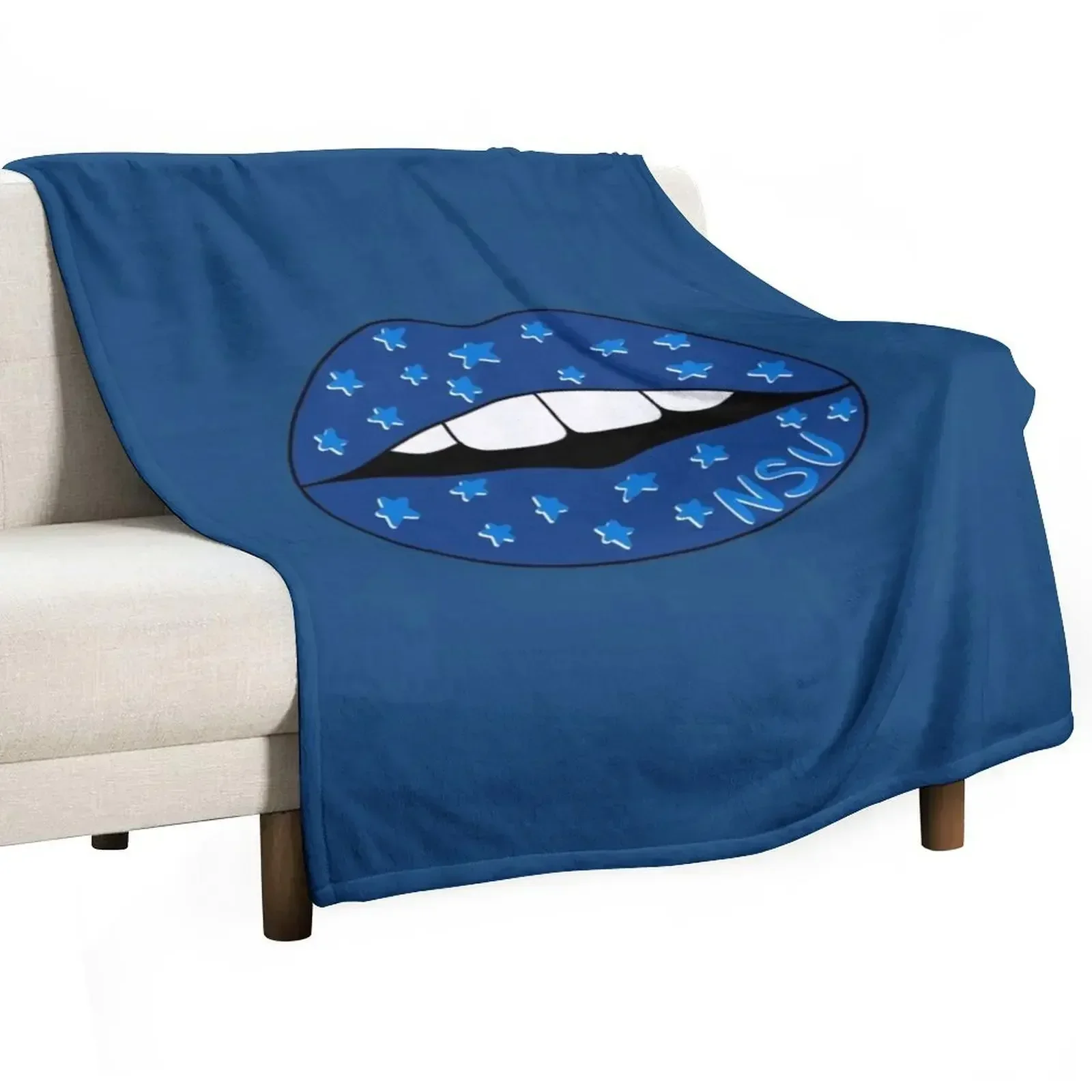 Фото Плед Nova Southeastern University Lips Throw Blanket, рождественское украшение, роскошный мягкий спальный мешок, покрывало для односпальной кровати, одеяла. №1