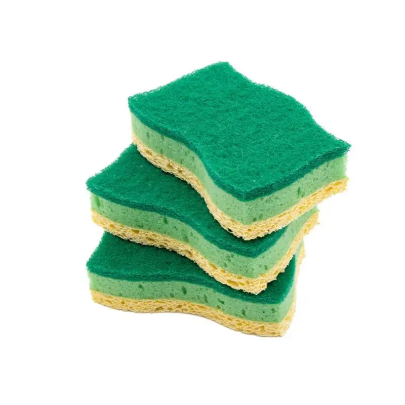 

Bowl Brush Wood Pulp Cotton Kitchen Household Pot Brush Strong Adsorption Force Double-sided Modern Minimalist Sponge Rub