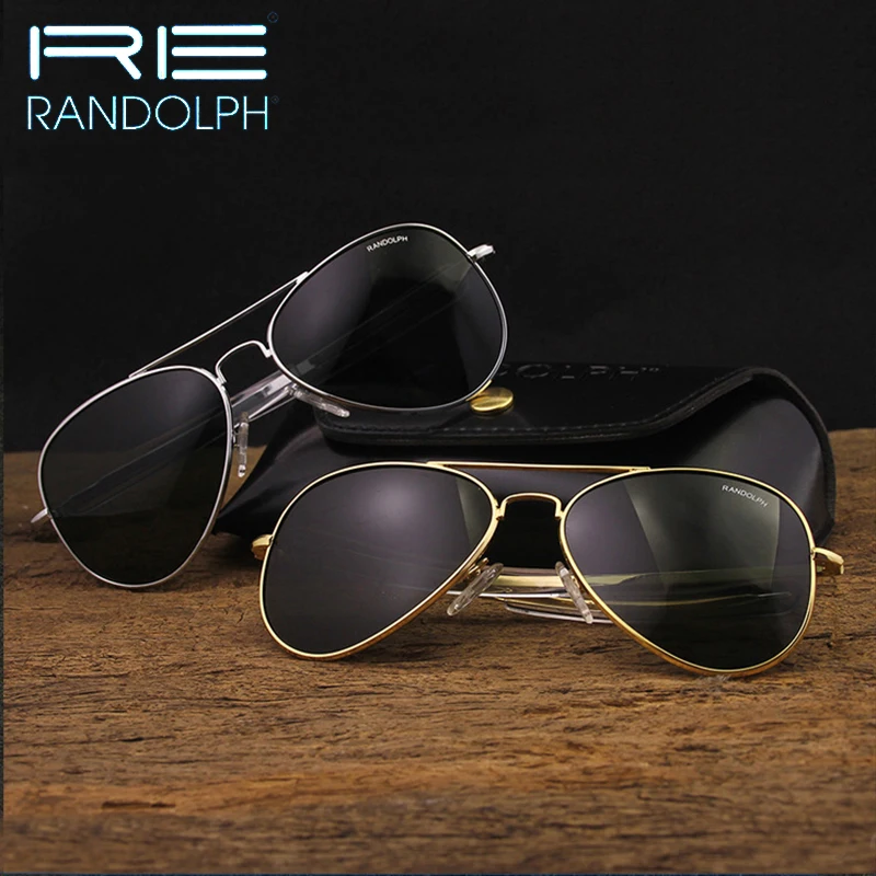 

Randolph Sunglasses Man USA America Army Military Pilot RE Sun Glasses Woman Luxury Band Designer CR57 Retro Gafas De Sol Hombre