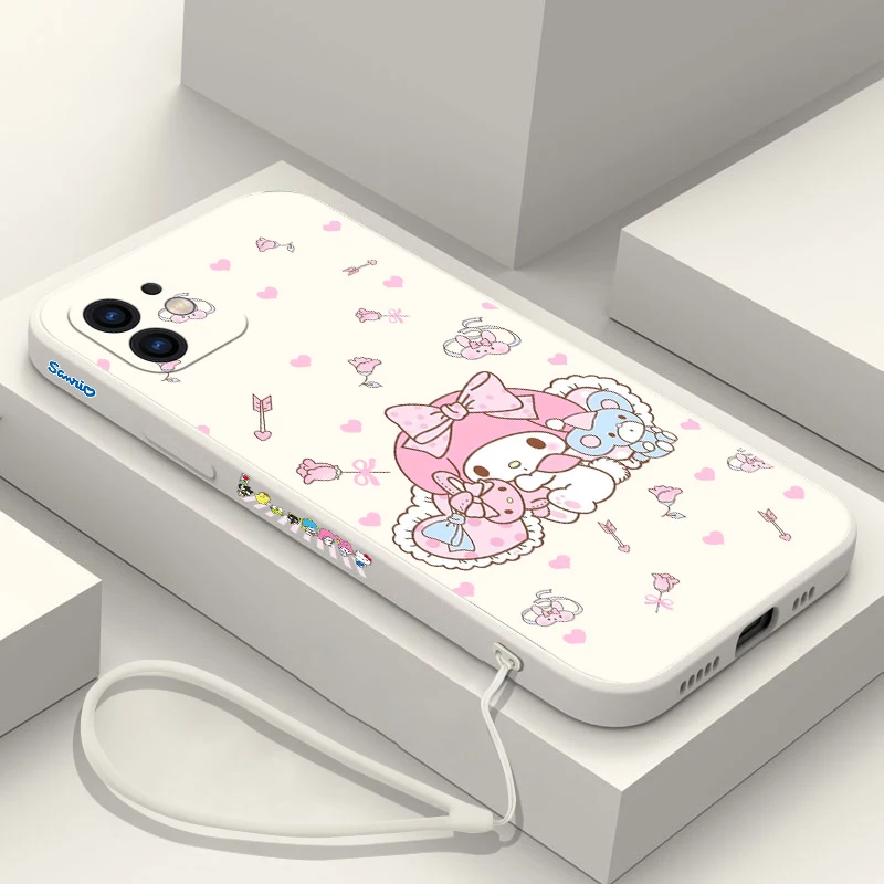 

Sanrio Cinnamoroll Mymelody Phone Case For OPPO Realme 6i Pro C11 C12 C15 C20 C21Y C25 C25S RENO 4 4G FIND X3 LITE With Lanyard