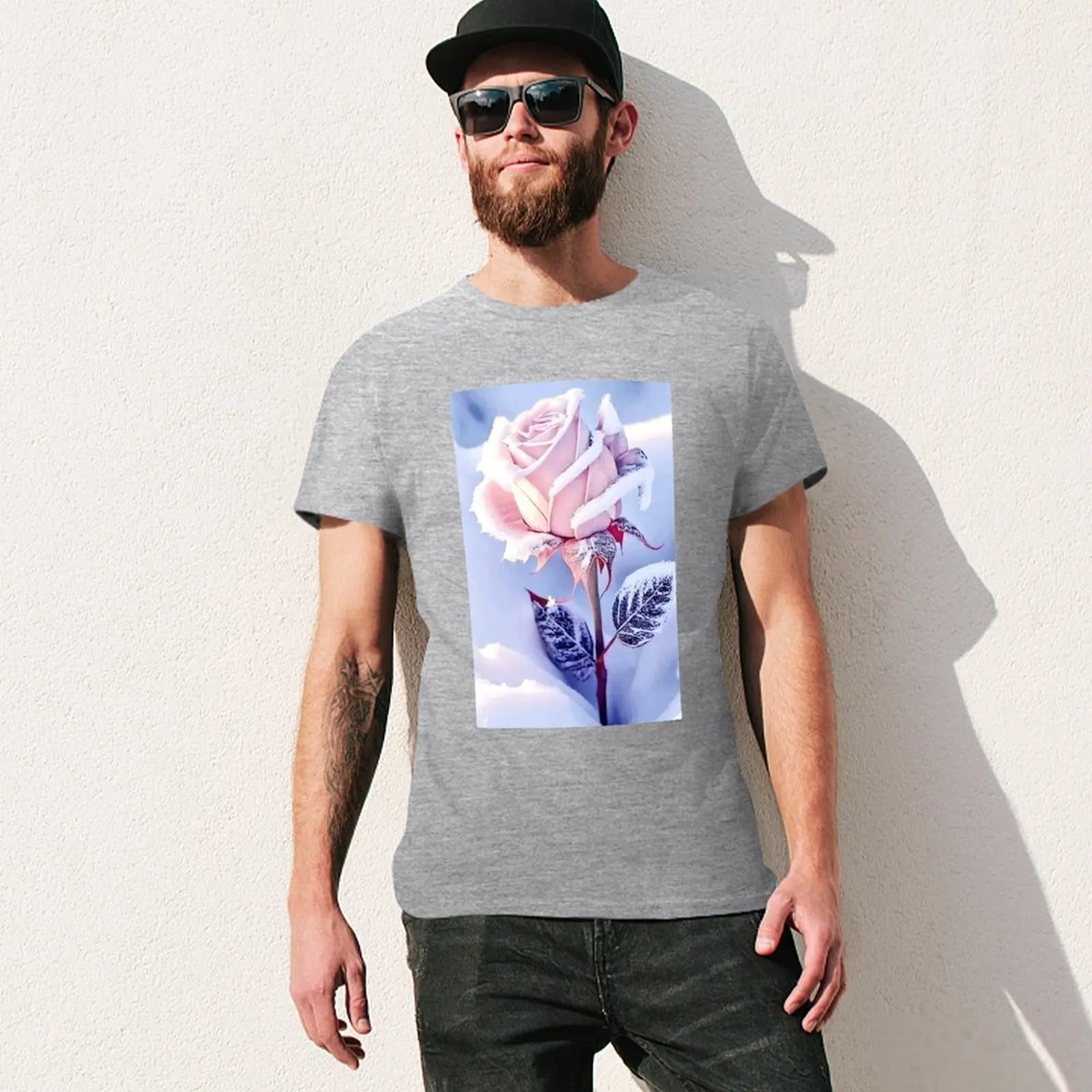 Id80 розовая в снегу роза снег и Роза Снежная зима прекрасная зимнее сердце любящее