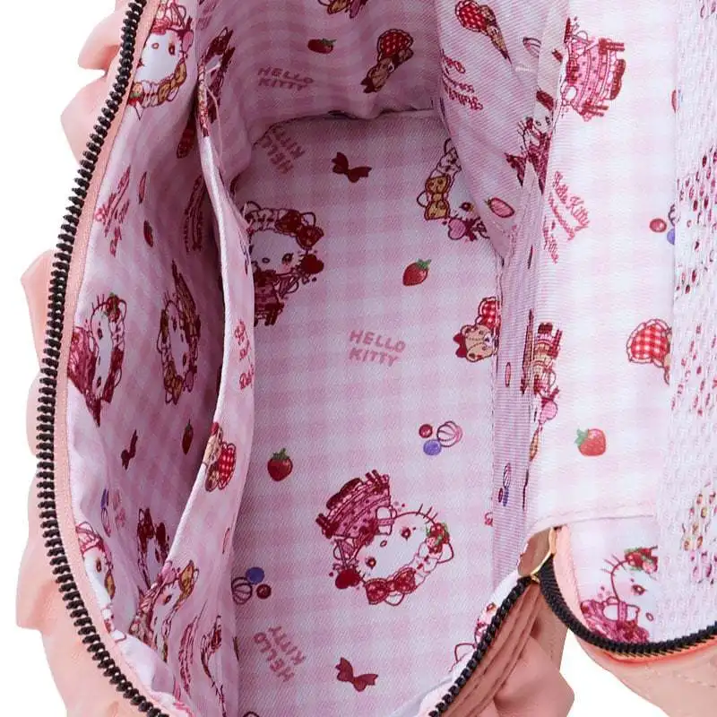 Кошельки и сумки hello kitty розовый кот клетчатая косметичка с рюшами сумка через