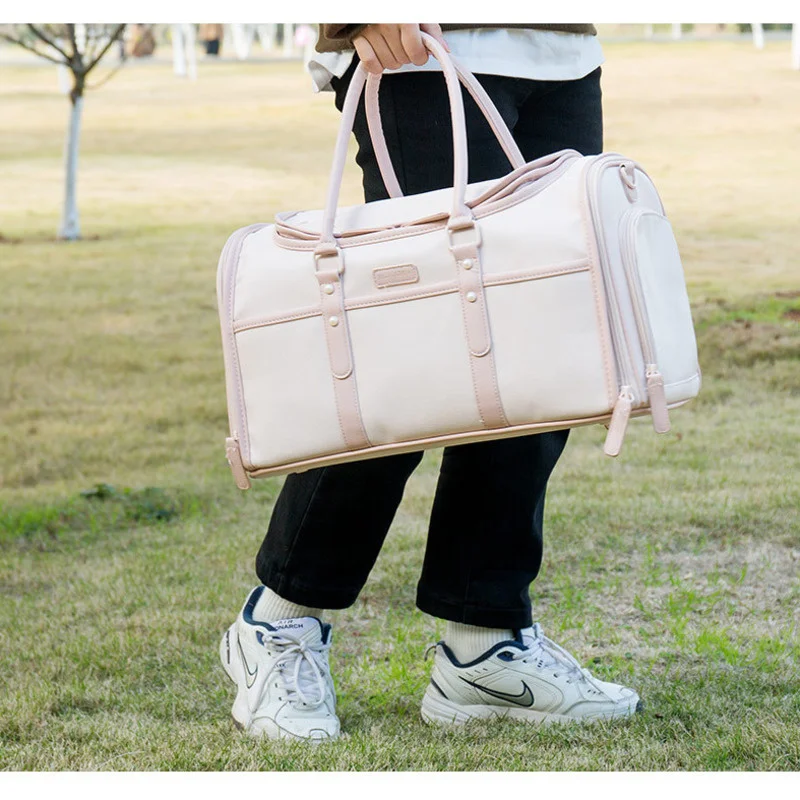 

Женская сетчатая дышащая сумка на плечо для маленьких собак, складная сумка для кошек, дорожная сумка для домашних животных, сумка для транспортировки