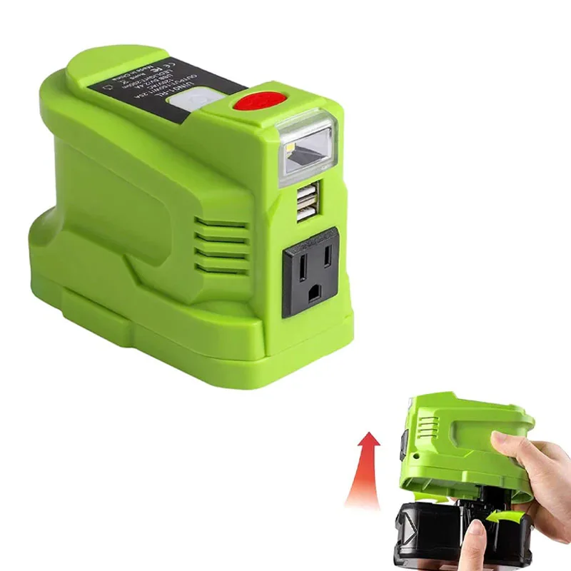 Инвертор мощности для литиевого аккумулятора Ryobi, 150 Вт, 18 В переменного тока, 120 В переменного тока Инвертор мощности для литиевого аккумулятора Ryobi, 150 Вт, 18 В переменного тока, 120 В переменного тока