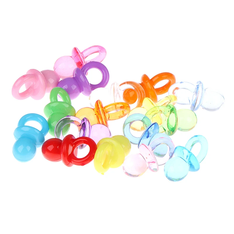 

Прозрачная акриловая мини-соска, 50 шт., украшение для детского праздника, подарок на день рождения, «сделай сам», мини-соска, украшение вечер...