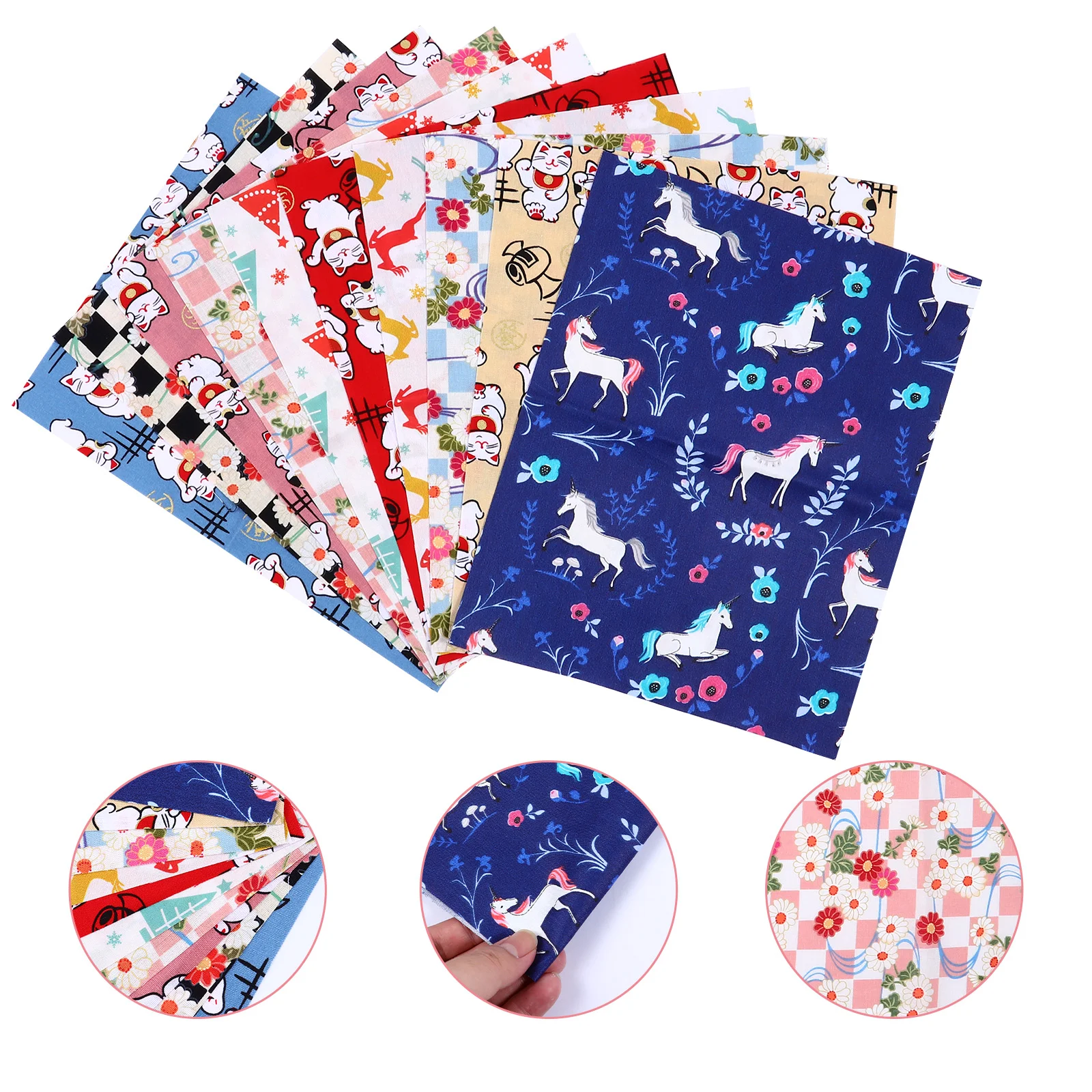 

10 Sheets Premium Chic Stylish Quilting Supplies Patch Fabric Quilting Patch Bronzing Patch Cloth