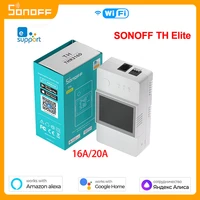 sonoff th elite 16a 20a wifi switch smart temperature and humidity monitoring with lcd display auto mode smart home control
