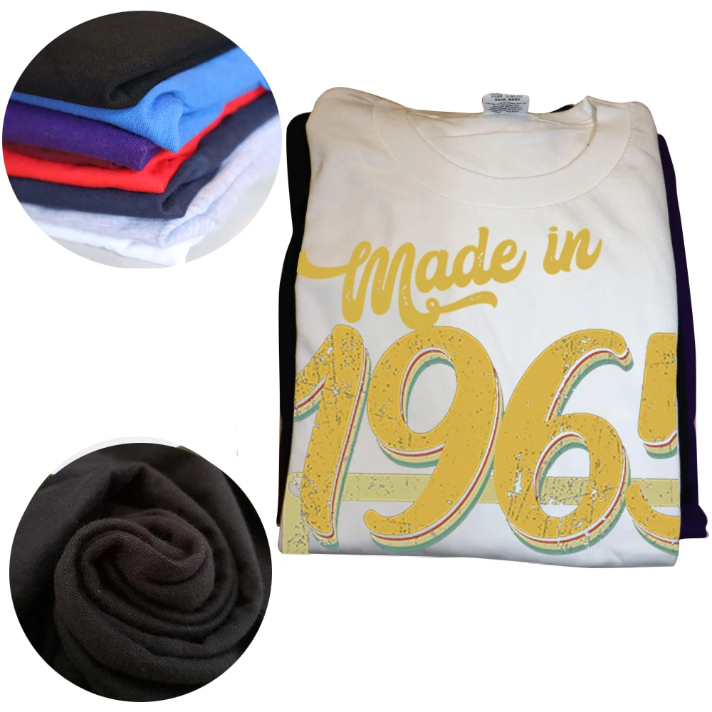 Футболка мужская хлопковая дышащая Повседневная рубашка с принтом 58 лет лето 1965