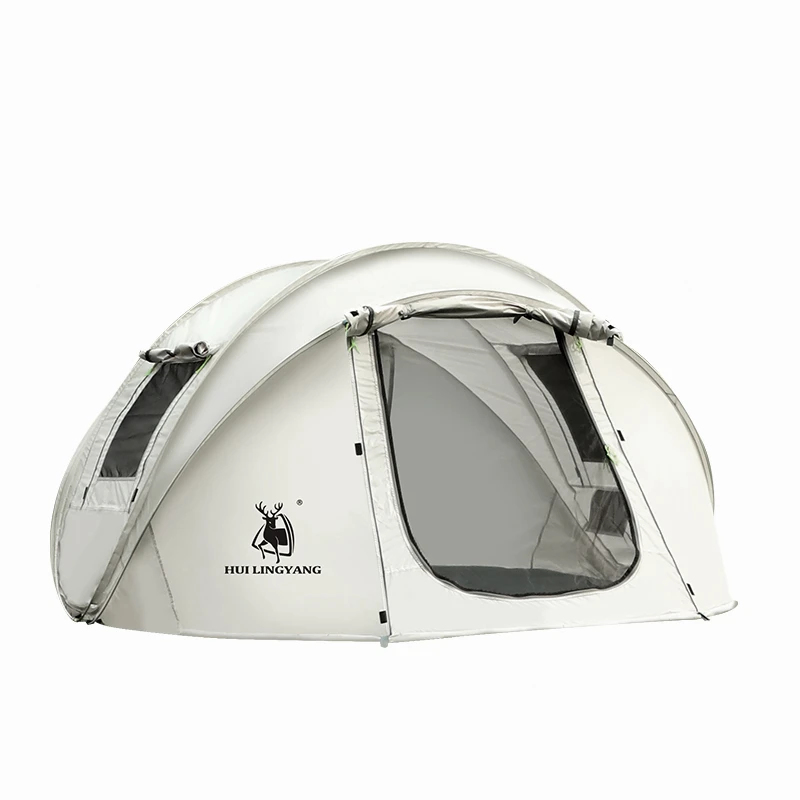 Автоматическая палатка 3-4 человек зелёная/синяя/белая