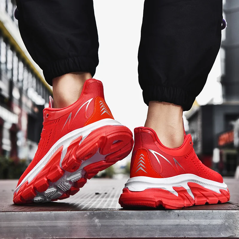 New Men Running Shoes Mesh Lace-up Outdoor Footwear Trainer Sneakers Casual Sport Shoes Size 39-46