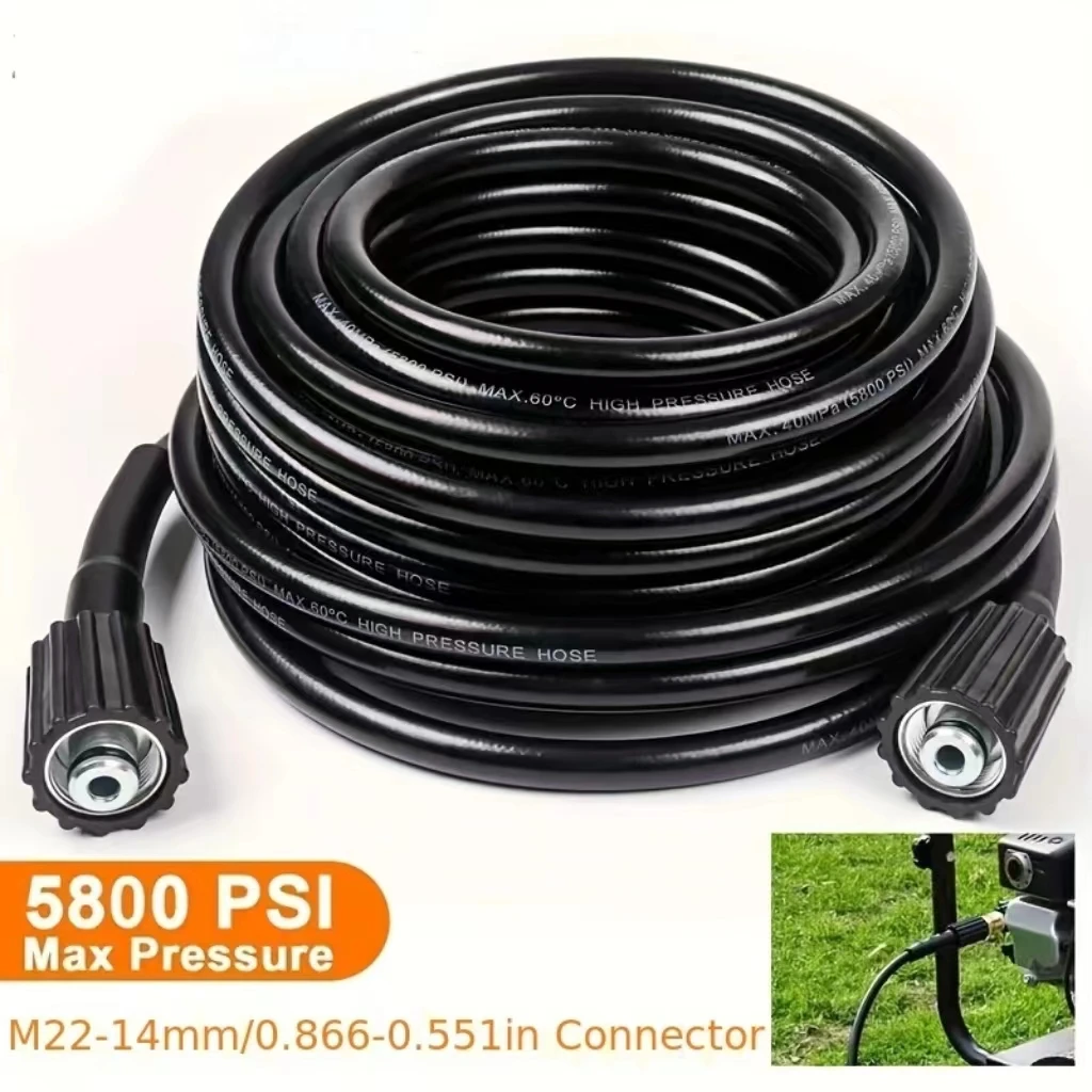 

Шланг Для Мойки Высокого Давления 5800 PSI M22-14 Мм Прочная Удлинительная Трубка Для Эффективной Очистки 236,22 Дюйма/314