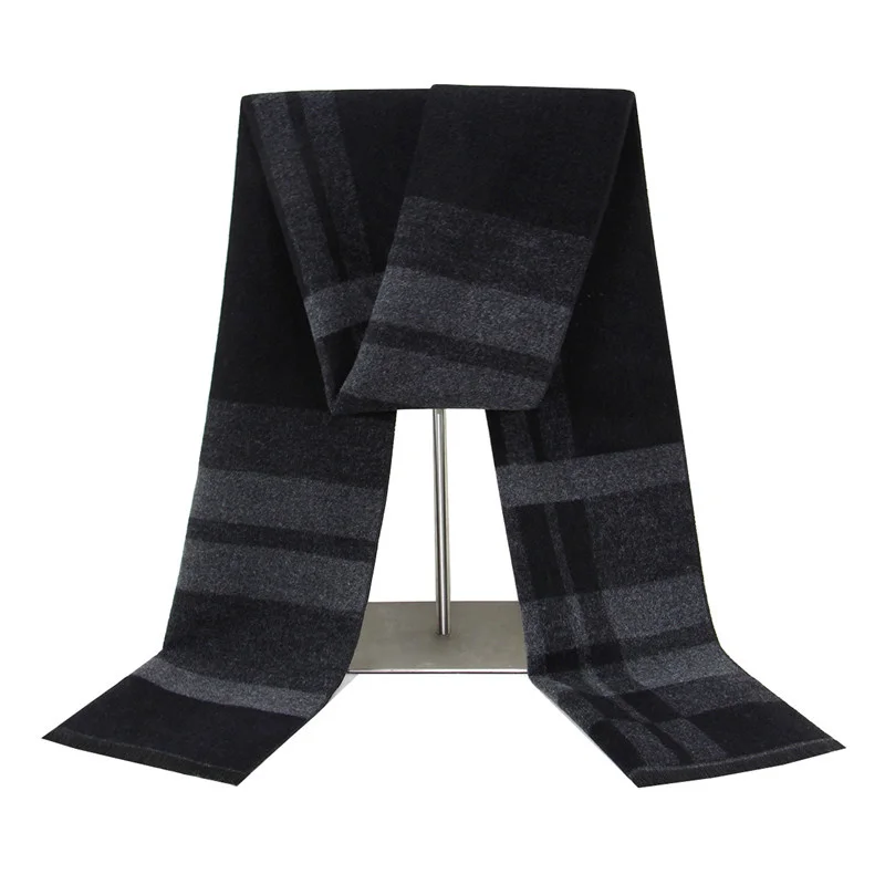 

Luxury Brand Winter Men Cashmere Scarf Striped Neckerchief Scarves Shawl Casual Fringe Wraps Man Business Pashmina Foulard