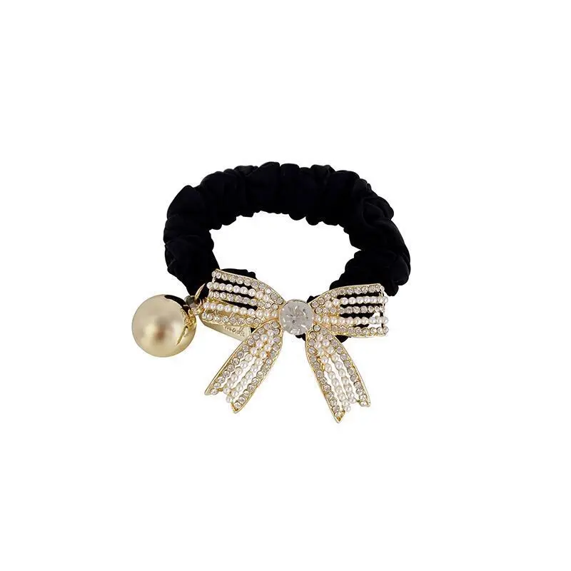 

Diamond Fashion Jewelry Bow Hair Rope Ladies Temperament Style Wholesale