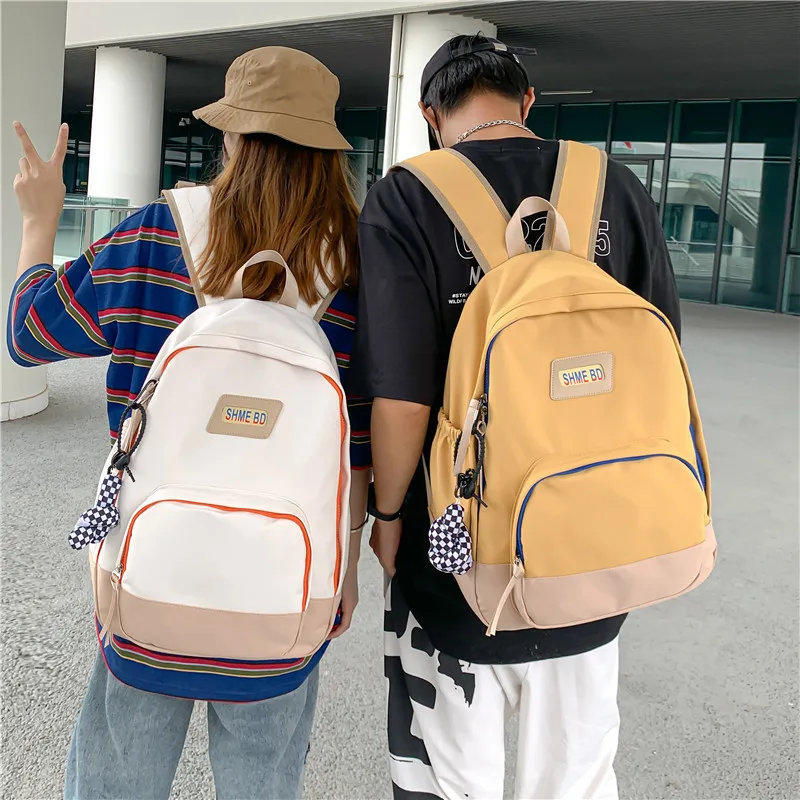 

Лоскутный рюкзак унисекс на плечо в стиле Харадзюку, повседневная вместительная школьная сумка для студентов, нейлоновый водонепроницаемы...