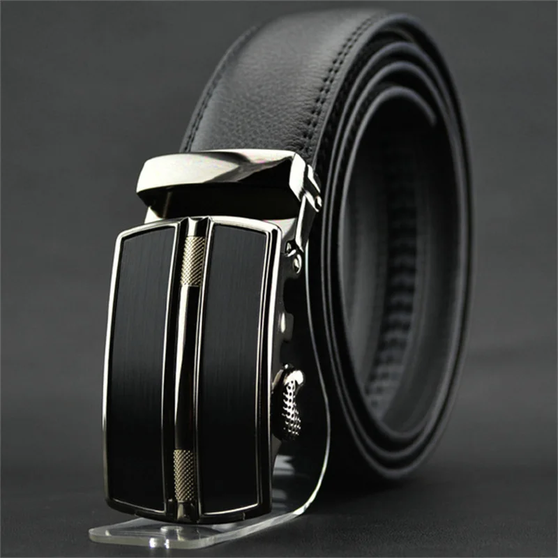 3.5cm Business Men's Belt Genuine Leather Alloy Automatic Buckle Luxury Two-layer Cowhide Casual Suit Belt for Men Wholesale