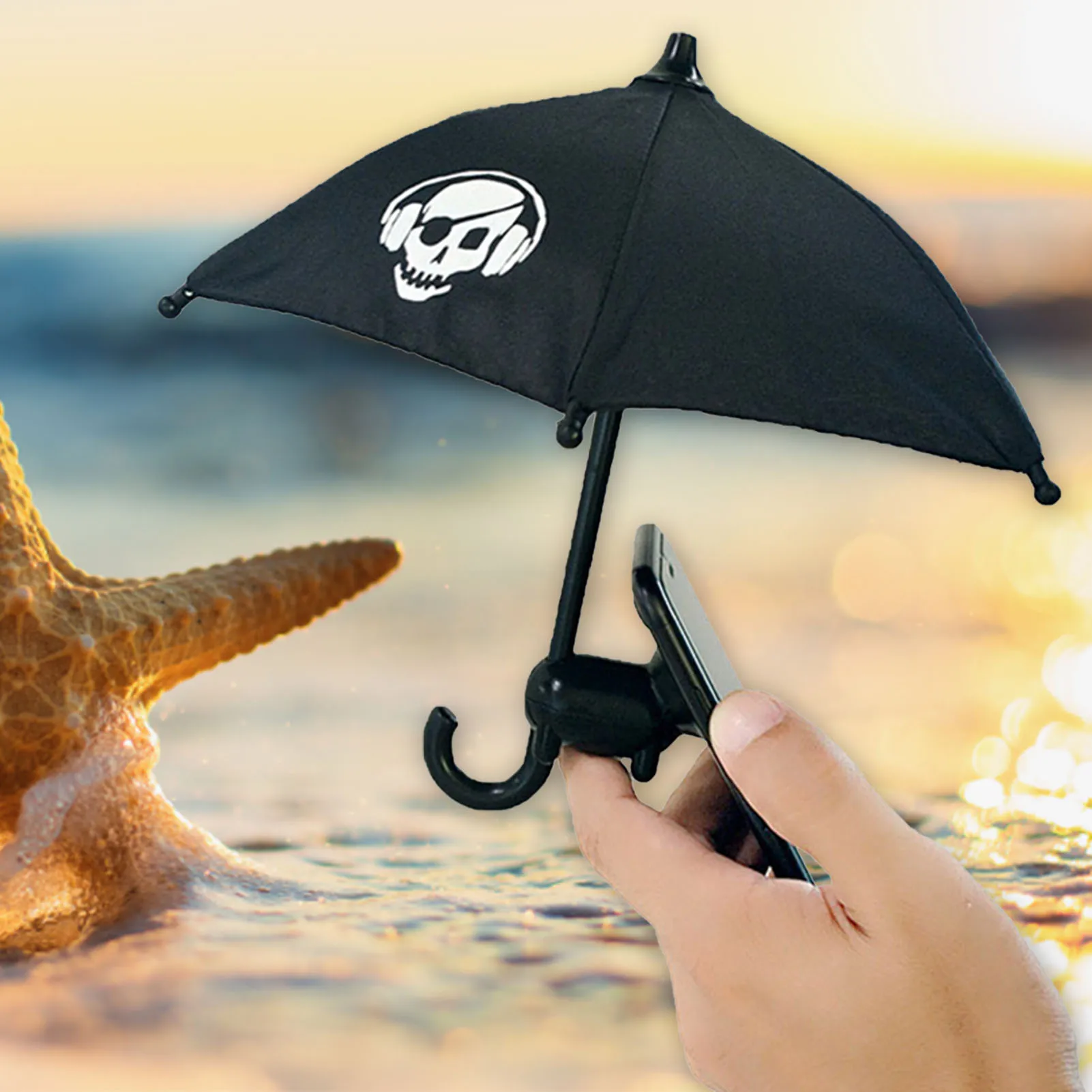 

1pc Motorcycle Umbrella Phone Holder Mini Bicycle Decoration Accessories Universal Cell Phone Sun Shade Umbrella