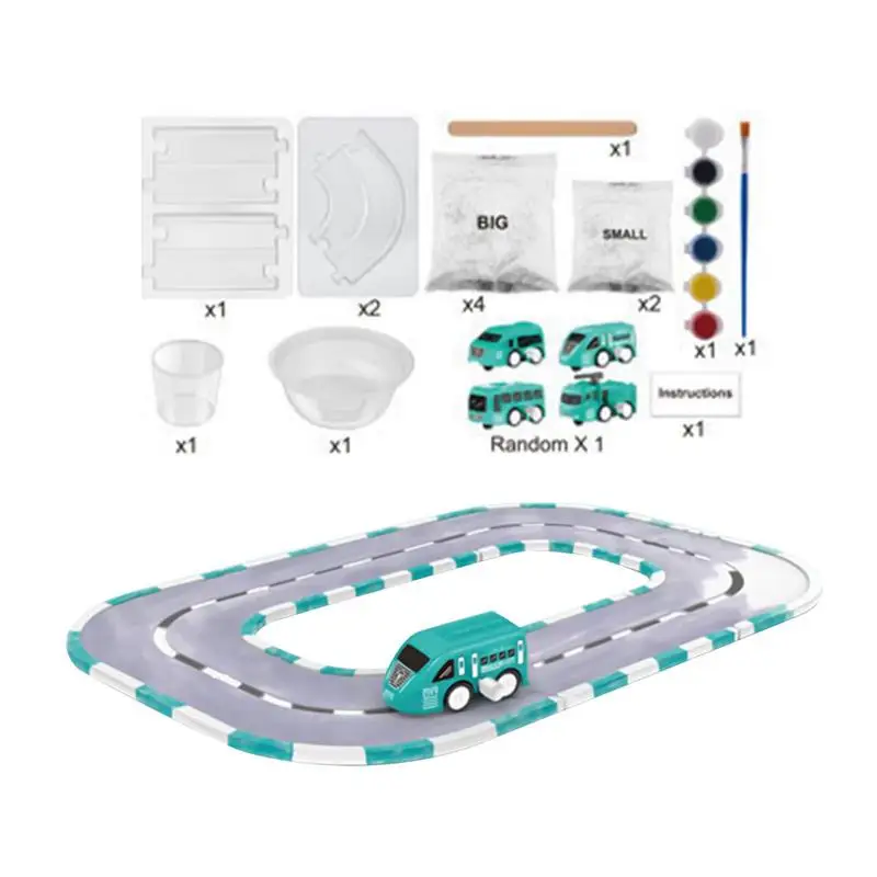 

Kids Paint Track Toy DIY Assembling Painting Kit Track Toys Rail Set Educational Vivid Smooth Track Play Set For Children's Day