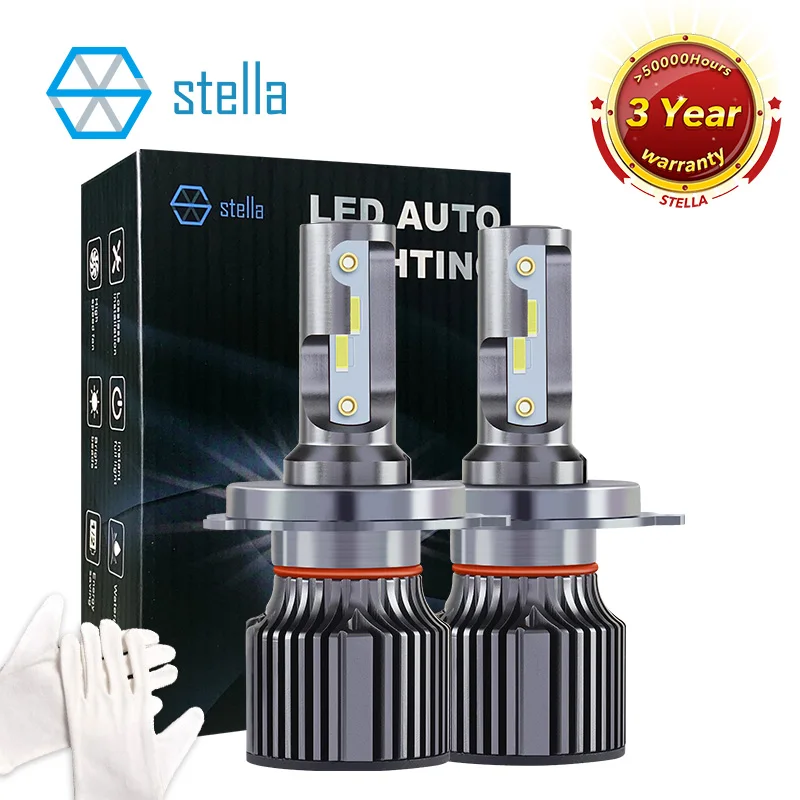 Stella-bombilla LED antiniebla para coche, h7, canbus, h4, faro H1, H11, 9005, HB3, 9006, HB4, 9012, ventilador turbo, 36w, 12000LM