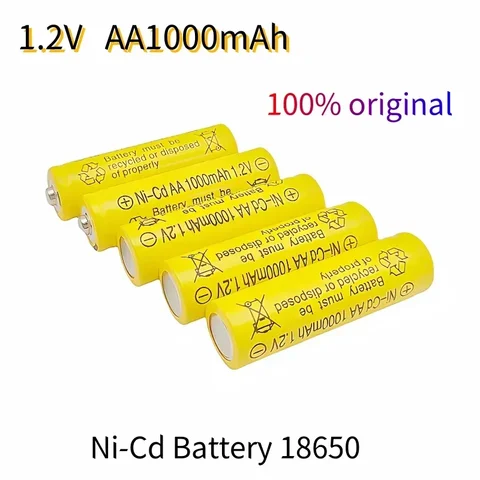 100% оригинал18650 1,2 В AA 1000 мАч Ni-Cd высококачественная аккумуляторная батарея lpega подходит для часов игрушек