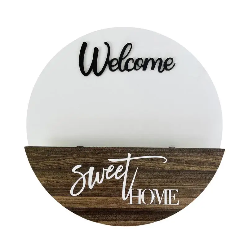 Цветочный знак приветствия для входной двери деревянный подвесная доска вход в