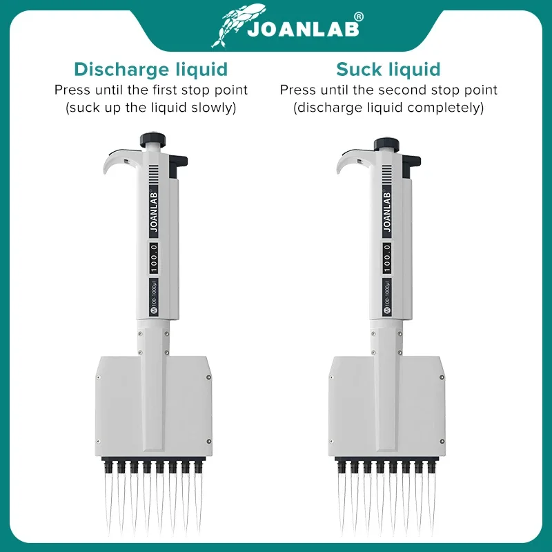 Фото JOANLAB 8-канальная пипетка 12-канальная многоканальная пипетка лабораторная ручная цифровая регулируемая микропипетка №5