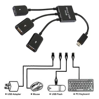 3 in1 micro usb otg adapter cable micro usb male to usb female adapter usb hub for samsung xiaomi huawei mouse keyboard