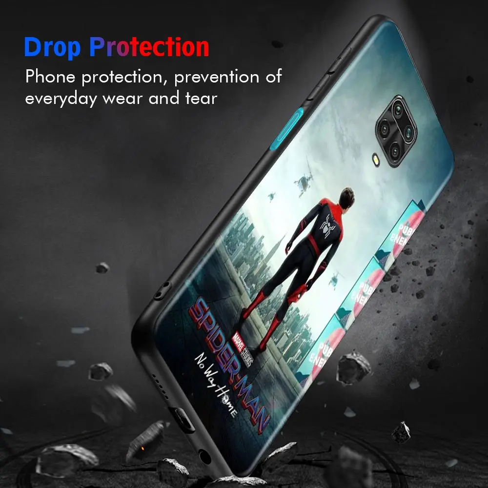 Для Xiaomi Redmi Note 11 10 9 8 7 Pro Max 9T 8T 9S чехол для 9C 9A 8A 7A Marvel Человек-паук 3 поколения No Way Home |
